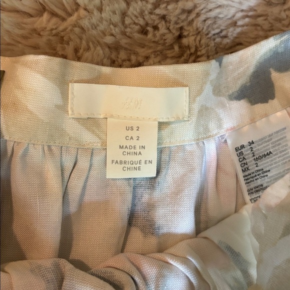 H&M Floral Midi Skirt - Cream and Yellow - Picture 5 of 5